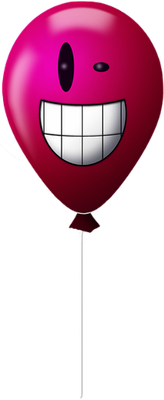 ballon de baudruche - divertissement - loisirs - smiley émoticône émoji cartoon clipart illustration - artémotic