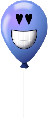 ballon de baudruche - divertissement - loisirs - smiley émoticône émoji cartoon clipart illustration - artémotic