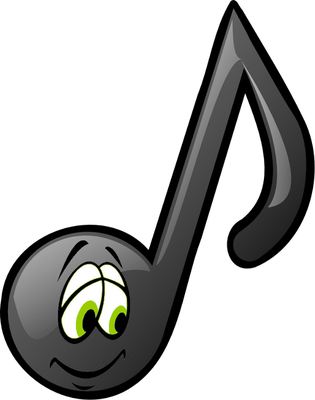 note de musique - divertissement - loisirs - smiley émoticône émoji cartoon clipart illustration - artémotic