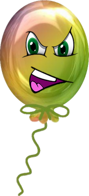 ballon de baudruche - divertissement - loisirs - smiley émoticône émoji cartoon clipart illustration - artémotic