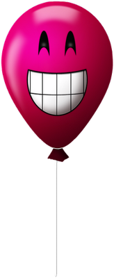 ballon de baudruche - divertissement - loisirs - smiley émoticône émoji cartoon clipart illustration - artémotic