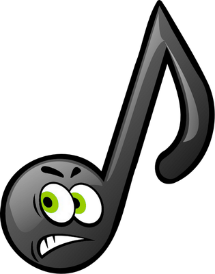 note de musique - divertissement - loisirs - smiley émoticône émoji cartoon clipart illustration - artémotic