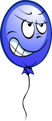ballon de baudruche - divertissement - loisirs - smiley émoticône émoji cartoon clipart illustration - artémotic