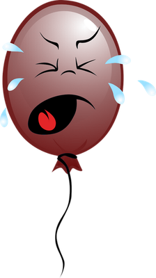 ballon de baudruche - divertissement - loisirs - smiley émoticône émoji cartoon clipart illustration - artémotic