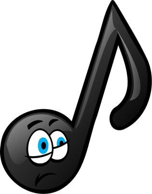 note de musique - divertissement - loisirs - smiley émoticône émoji cartoon clipart illustration - artémotic