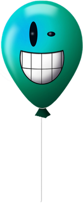 ballon de baudruche - divertissement - loisirs - smiley émoticône émoji cartoon clipart illustration - artémotic