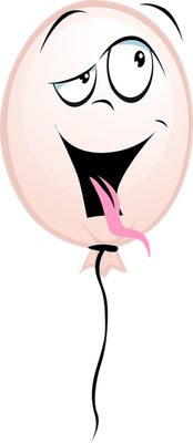 ballon de baudruche - divertissement - loisirs - smiley émoticône émoji cartoon clipart illustration - artémotic