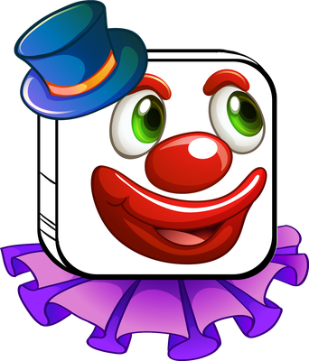 clown - divertissement - loisirs - smiley émoticône émoji cartoon clipart illustration - artémotic