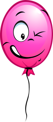 ballon de baudruche - divertissement - loisirs - smiley émoticône émoji cartoon clipart illustration - artémotic