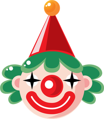 clown - divertissement - loisirs - smiley émoticône émoji cartoon clipart illustration - artémotic