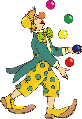clown - divertissement - loisirs - smiley émoticône émoji cartoon clipart illustration - artémotic