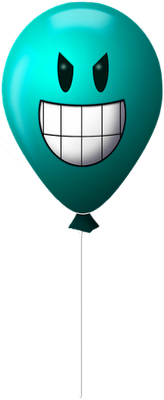 ballon de baudruche - divertissement - loisirs - smiley émoticône émoji cartoon clipart illustration - artémotic
