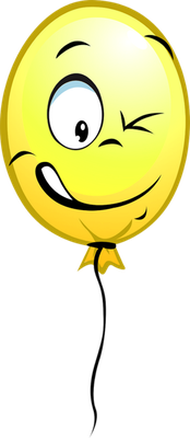 ballon de baudruche - divertissement - loisirs - smiley émoticône émoji cartoon clipart illustration - artémotic