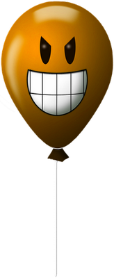 ballon de baudruche - divertissement - loisirs - smiley émoticône émoji cartoon clipart illustration - artémotic