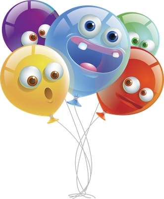 ballon de baudruche - divertissement - loisirs - smiley émoticône émoji cartoon clipart illustration - artémotic