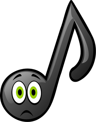 note de musique - divertissement - loisirs - smiley émoticône émoji cartoon clipart illustration - artémotic