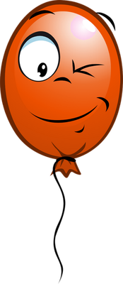 ballon de baudruche - divertissement - loisirs - smiley émoticône émoji cartoon clipart illustration - artémotic