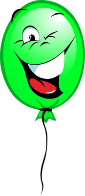 ballon de baudruche - divertissement - loisirs - smiley émoticône émoji cartoon clipart illustration - artémotic