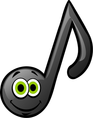 note de musique - divertissement - loisirs - smiley émoticône émoji cartoon clipart illustration - artémotic