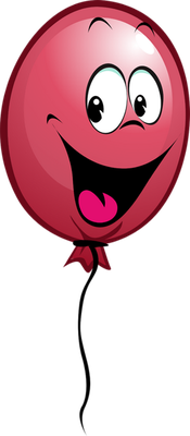 ballon de baudruche - divertissement - loisirs - smiley émoticône émoji cartoon clipart illustration - artémotic