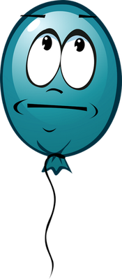 ballon de baudruche - divertissement - loisirs - smiley émoticône émoji cartoon clipart illustration - artémotic