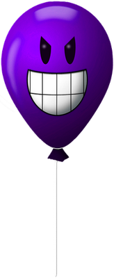 ballon de baudruche - divertissement - loisirs - smiley émoticône émoji cartoon clipart illustration - artémotic