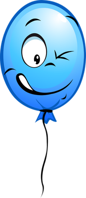 ballon de baudruche - divertissement - loisirs - smiley émoticône émoji cartoon clipart illustration - artémotic