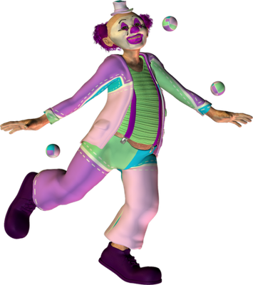 clown - divertissement - loisirs - smiley émoticône émoji cartoon clipart illustration - artémotic