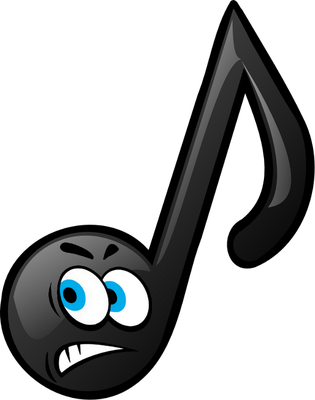 note de musique - divertissement - loisirs - smiley émoticône émoji cartoon clipart illustration - artémotic