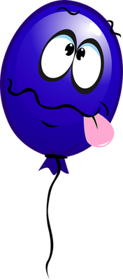 ballon de baudruche - divertissement - loisirs - smiley émoticône émoji cartoon clipart illustration - artémotic