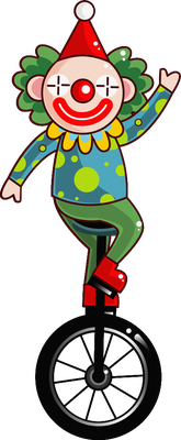clown - divertissement - loisirs - smiley émoticône émoji cartoon clipart illustration - artémotic