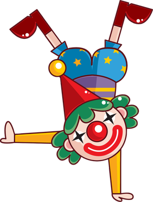 clown - divertissement - loisirs - smiley émoticône émoji cartoon clipart illustration - artémotic