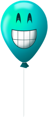 ballon de baudruche - divertissement - loisirs - smiley émoticône émoji cartoon clipart illustration - artémotic