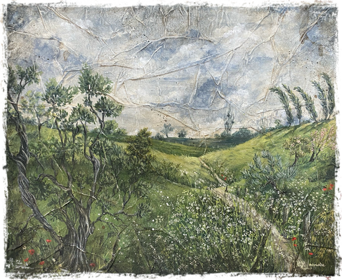 Avant l'orage, acrylique vinylique