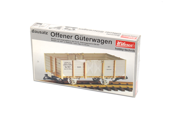 69 - W01 offener Güpterwaggon Bausatz Spur II G 45mm