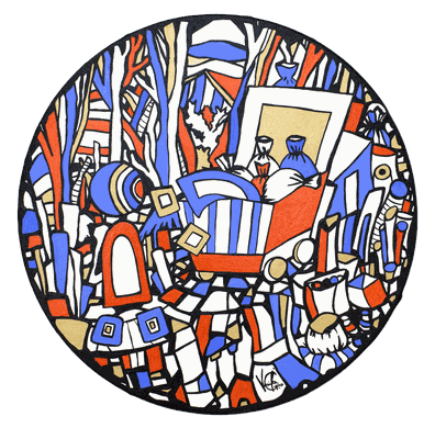 Veronika Spleiss "Beobachten und Gestalten" 2020, 30x30 cm