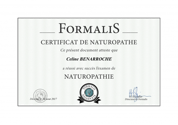 Certificat Naturopathe 2017