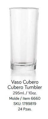 VASO CUBERO FONDE DELGADO 295ML