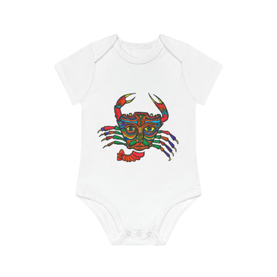 Cancer Baby Organic Short Sleeve Bodysuit Gender Neutral Baby Onesies Organic Baby Clothes Krebs baby bodysuit Baby shower gift Celestial