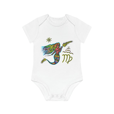 Virgo Baby Short Sleeve Organic Bodysuit Gender Neutral Baby Onesies Organic Baby Clothes Jungfrau Baby Shower gift Celestial baby bodysuit 