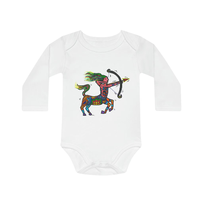Sagittarius Baby Long Sleeve Organic Bodysuit Gender Neutral Baby Onesies Organic Baby Clothes Schütze Baby shower gift Zodiac bodysuit gift 