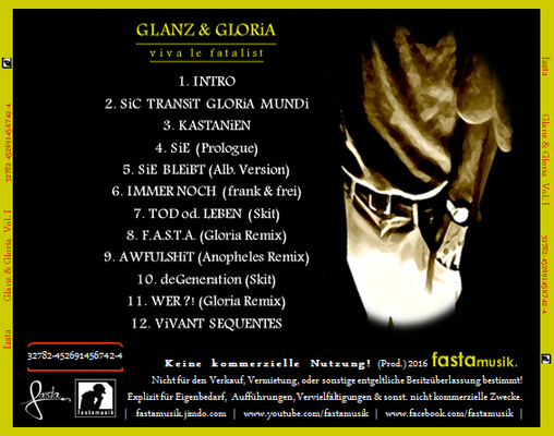 Glanz & Gloria Vol. I Cover back