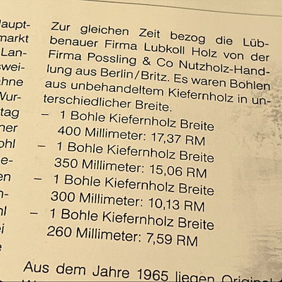 Rechnung von Karl Lubkoll aus dem Jahr 1920 aus Peter Becker -Fastzination Spreewaldkahn