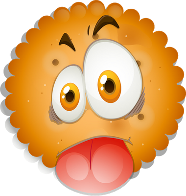 biscuit - gourmandise- alimentation - smiley émoticône émoji cartoon clipart illustration - artémotic
