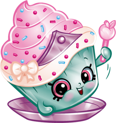 cupcake [Shopkins] - gourmandise- alimentation - smiley émoticône émoji cartoon clipart illustration - artémotic