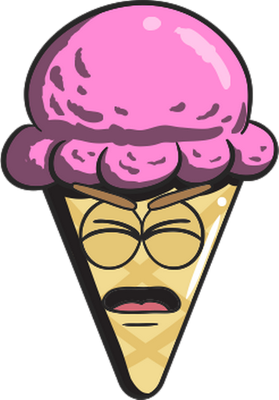 glace - gourmandise- alimentation - smiley émoticône émoji cartoon clipart illustration - artémotic