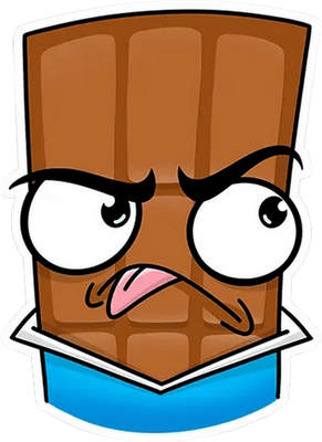 chocolat - gourmandise- alimentation - smiley émoticône émoji cartoon clipart illustration - artémotic