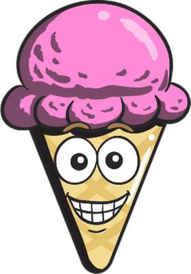 glace - gourmandise- alimentation - smiley émoticône émoji cartoon clipart illustration - artémotic