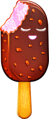 glace - gourmandise- alimentation - smiley émoticône émoji cartoon clipart illustration - artémotic