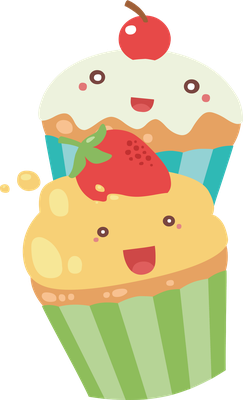 cupcake - gourmandise- alimentation - smiley émoticône émoji cartoon clipart illustration - artémotic